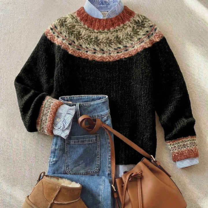 Olivia Mae™ | Heritage Nordic Knit Sweater