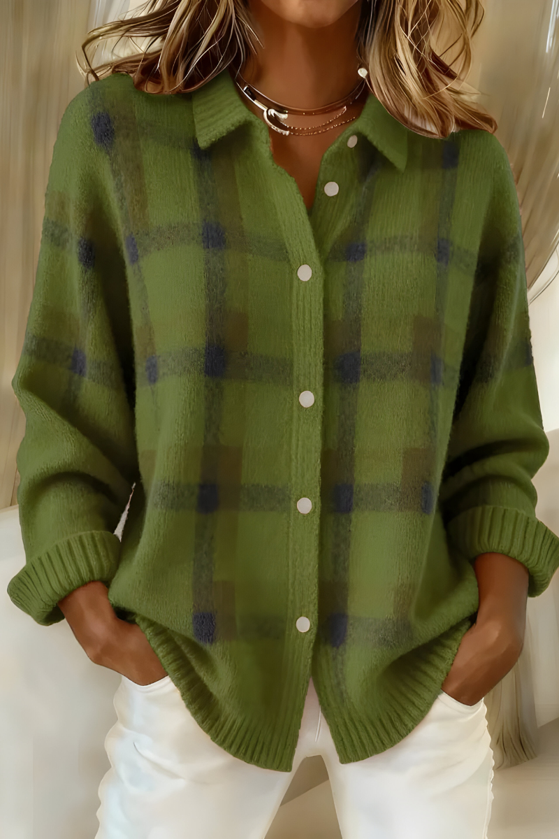 Olivia Mae™ | Soft Check Cardigan