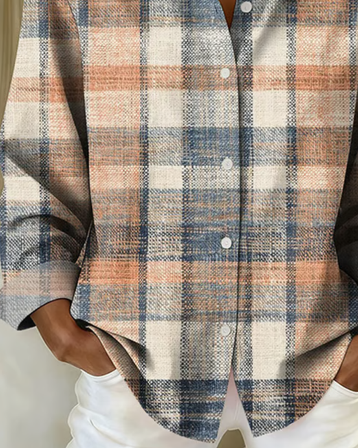 Olivia Mae™ | Vintage-style shirt with check pattern
