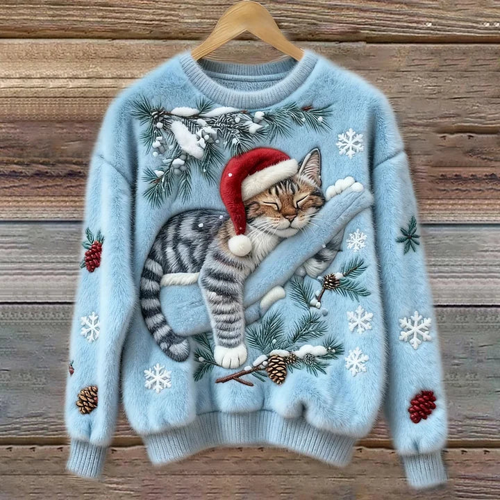 Olivia Mae™ | Holiday Cat Plush Sweater