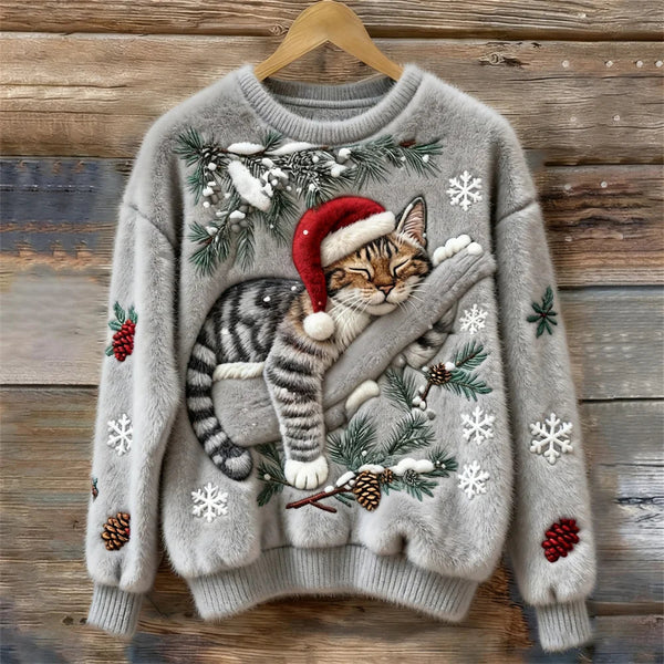 Olivia Mae™ | Holiday Cat Plush Sweater
