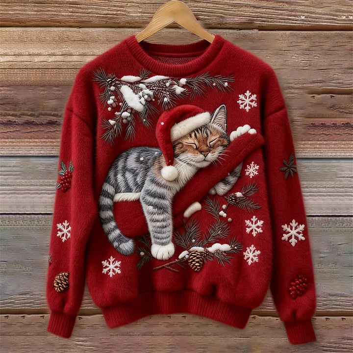 Olivia Mae™ | Holiday Cat Plush Sweater