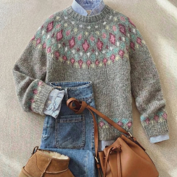 Olivia Mae™ | Heritage Nordic Knit Sweater