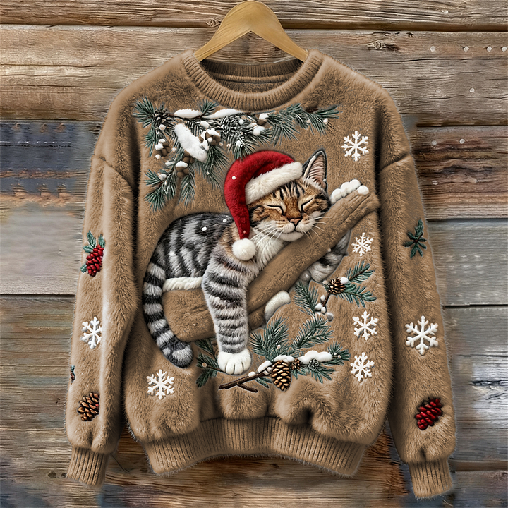 Olivia Mae™ | Holiday Cat Plush Sweater
