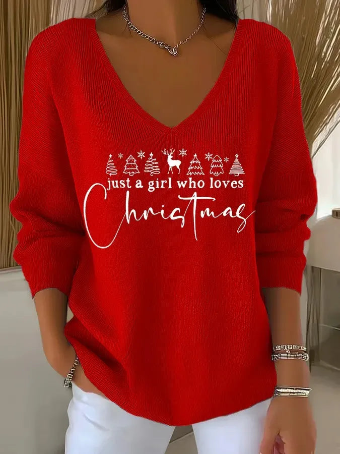 Olivia Mae™ | Elegant Christmas Knit Top