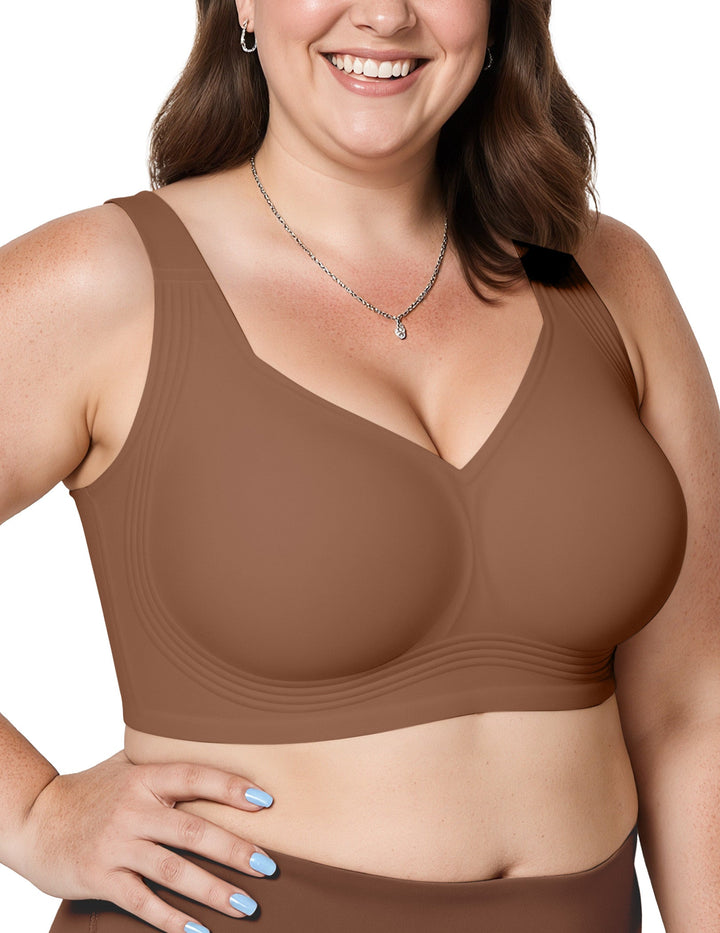 Olivia Mae™ | Jelly Plus Size Minimizer Soft Wireless Push Up Bra