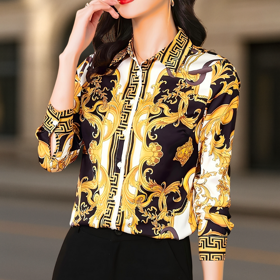 Donna Couture Style Button Up Women's Blouse