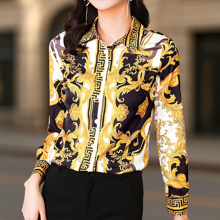 Donna Couture Style Button Up Women's Blouse