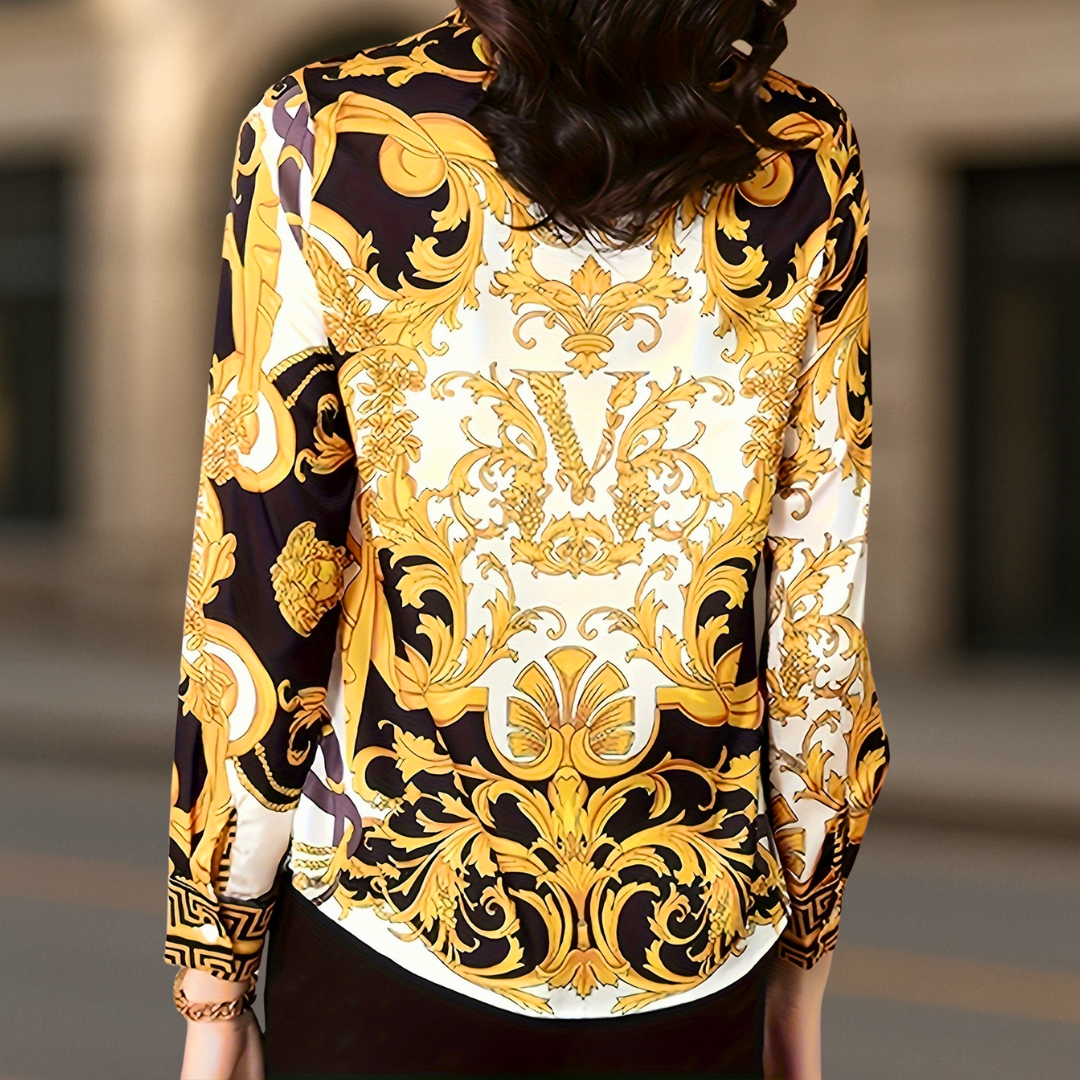 Donna Couture Style Button Up Women's Blouse