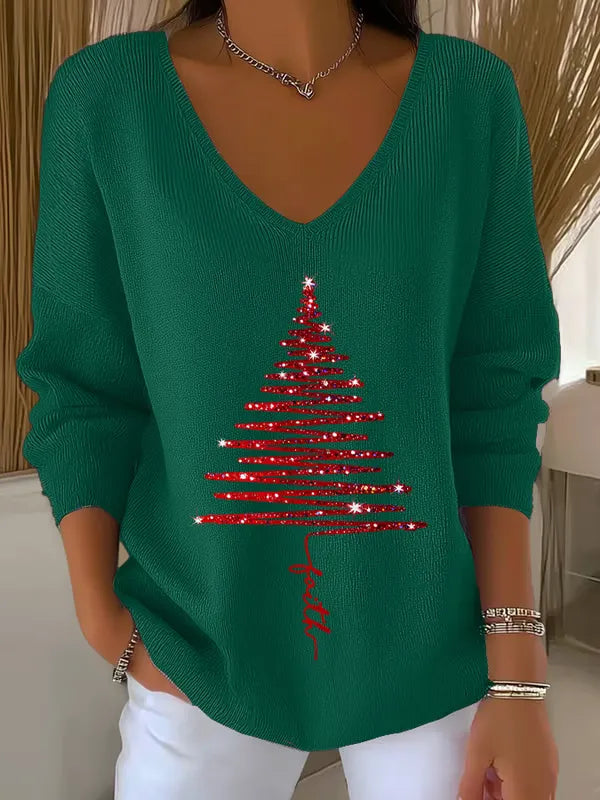 Olivia Mae™ | Elegant Christmas Knit Top