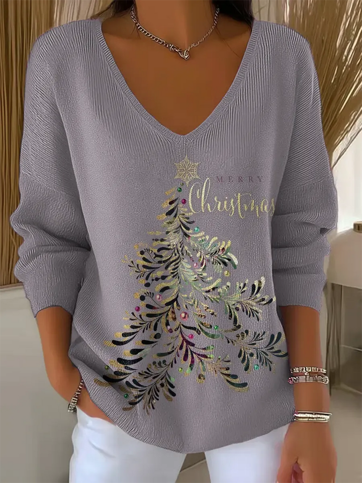 Olivia Mae™ | Elegant Christmas Knit Top