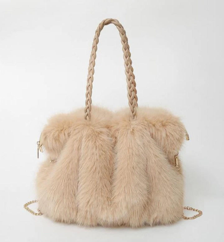 Olivia Mae™ | Plush Velvet Shoulder Tote
