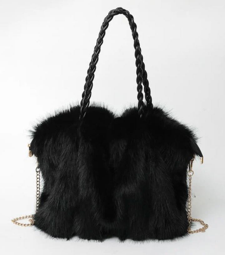 Olivia Mae™ | Plush Velvet Shoulder Tote