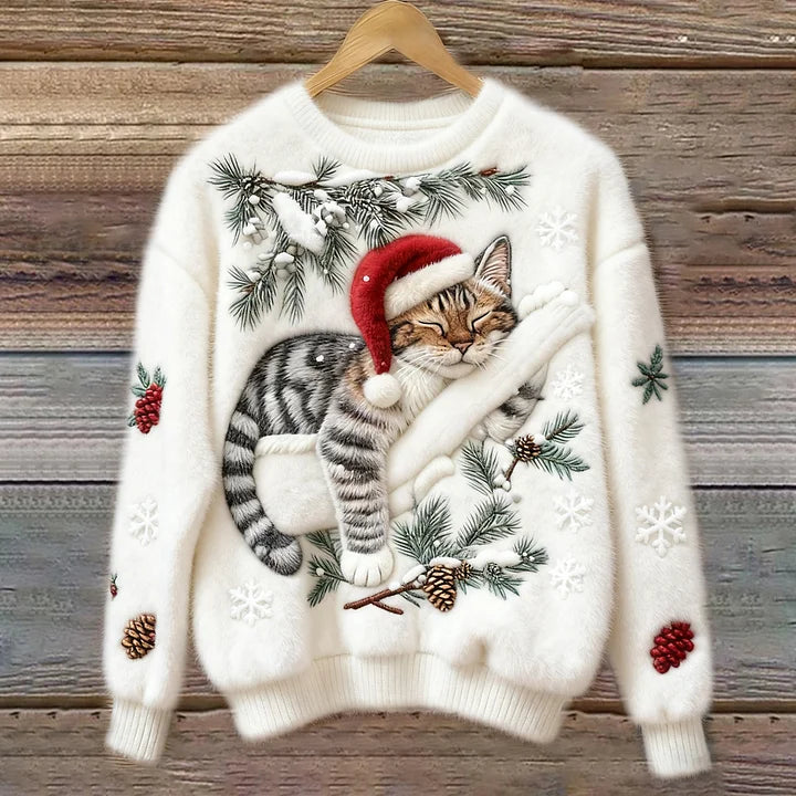 Olivia Mae™ | Holiday Cat Plush Sweater