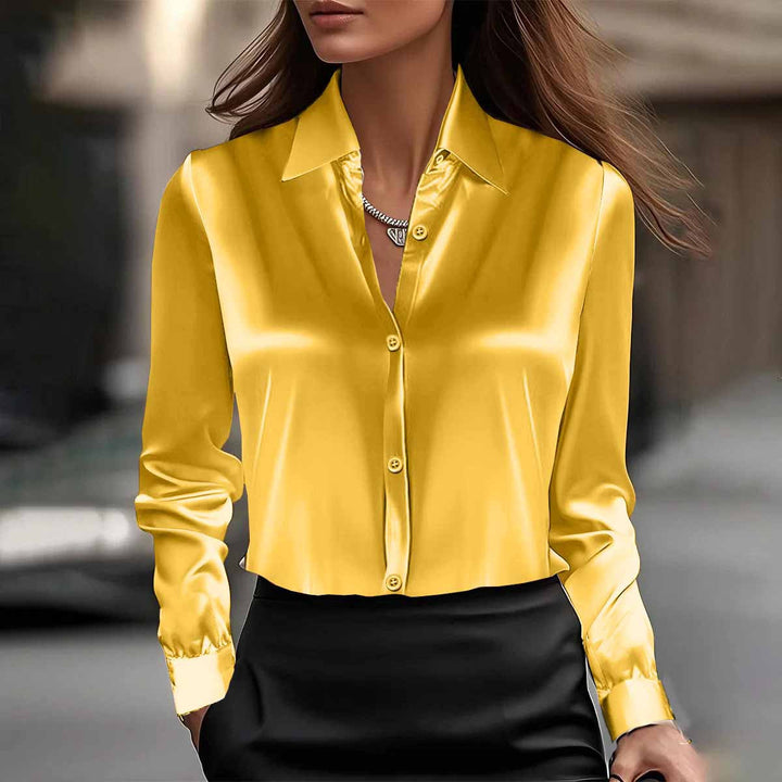 Bella Couture Luxe Satin Women's Blouse