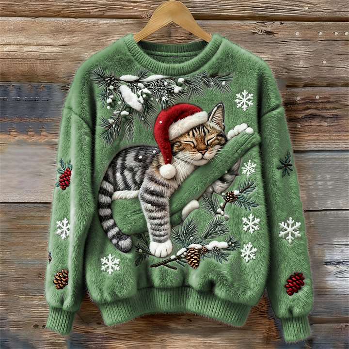 Olivia Mae™ | Holiday Cat Plush Sweater